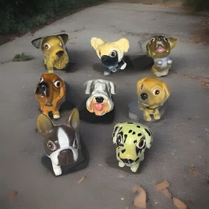 Big Head 1" Toy Dogs Miniature Set of 8 - Picture 1 of 12