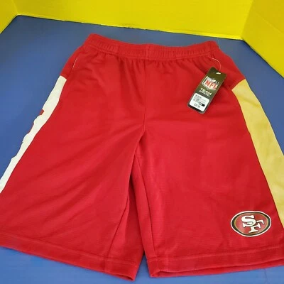 Pantalones cortos de entrenamiento de malla Team Apparel para niños San Francisco 49ers jóvenes MED 10/12 Foto 1 de 4