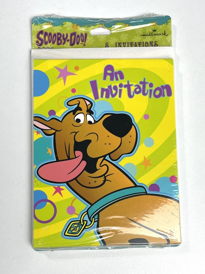 Scooby-Doo вечеринки приглашения карты с конвертами упаковка из 8 новый в упаковке - Изображение 1 из 4