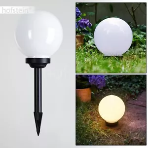 LED Kugelleuchte Solar Aussen Steh Lampen weiß Wege Garten Balkon Leuchten 20 cm - Bild 1 von 10