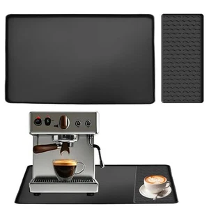 Silicone Coffee Mat Set 24" x 16" Coffee Bar Mat for Countertop 2 In 1 Coffee... - Picture 1 of 7