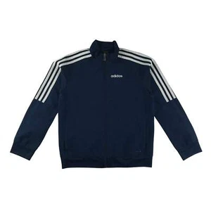 Adidas Jacke 9-10 Jahre dunkelblau leichter Windbreaker mit durchgehendem Reißverschluss - Bild 1 von 12