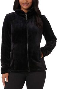 NWT 32 DEGREES Ladies' Full Zip Plush Jacket (Black,XL)