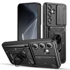 Samsung Galaxy S25 Ultra Plus 6,2/6,7/6,8 Zoll Schiebefenster Karten Ring Halter Hülle - Bild 1 von 33