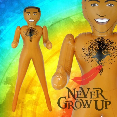 [NGU] SCHWARZ 150CM AUFBLASBAR NACKTER MÄNNLICHER MANN PUPPE HENNE NACHT PARTY SPASS - Bild 1 von 4