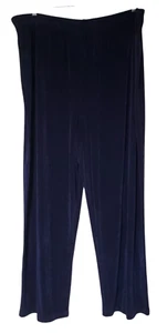 Vikki Vi Blue Pull On Straight Leg Pants Size 3X Petite - Picture 1 of 3