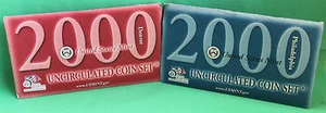 2000 P and D US Mint ANNUAL Uncirculated 20 Coin Set BU Coins COA and Envelope - Picture 1 of 6