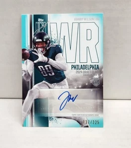 JOHNNY WILSON 2024 Topps Signature TEAL ~ Eagles ROOKIE AUTO #'d /225 - Picture 1 of 2