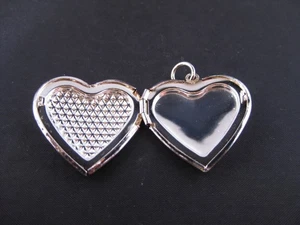 Vintage Sterling Silver 925 Heart Locket Charm Pendant - Bild 1 von 7