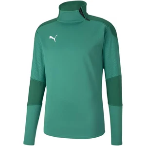 Men's Puma Neck Zip Training Fleece Green RRP£49.99 - Picture 1 of 5