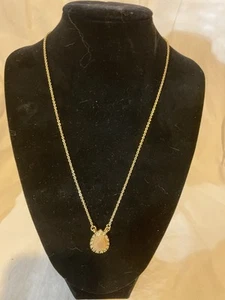 Kate Spade New York Gold Tone Drop Peach Pendant Necklace  - Picture 1 of 2