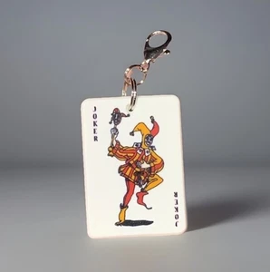 Acrílico Joker Poker Tarjeta de Juego Dije Cremallera Tirador y Llavero Clip Add On - Imagen 1 de 13