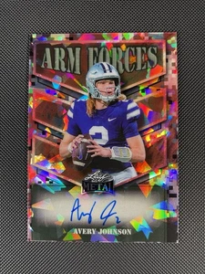 Avery Johnson 1/1 RC Auto. Kansas State Wildcats QB. 2025 Leaf Metal Football - Picture 1 of 4