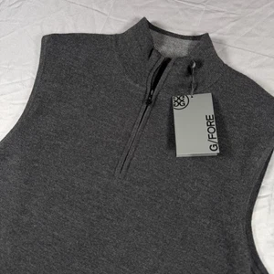G/Fore G4 Merino Wool Tech Lined Slim Fit Dune Golf Vest Mens Small Charcoal - Bild 1 von 6