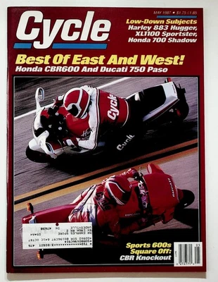 Cycle Magazine May 1987 Honda CBR600 Ducati 750 Paso Harley Shadow Foto 1 de 2