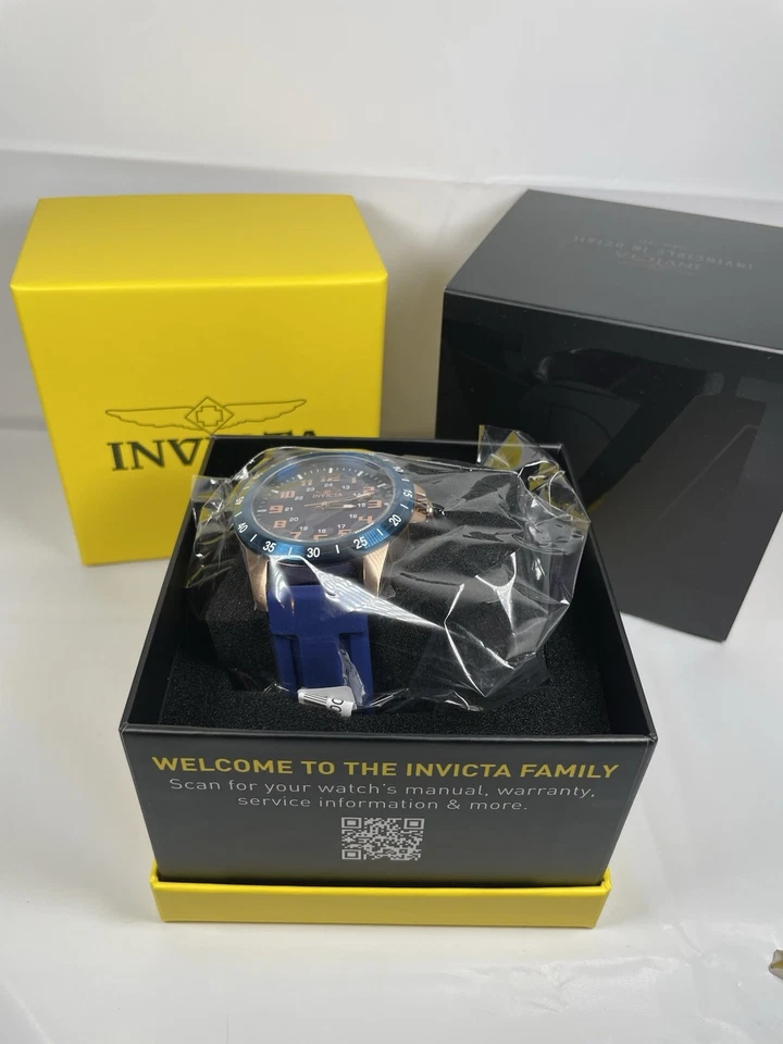 INVICTA 40001 PRO DIVER MENS WATCH 45mm BLUE FACE BAND