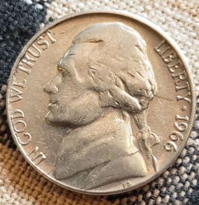 1966 Jefferson Nickel Double DDO DDR Double Die Obverse *and* Reverse Error Coin - Image 1 of 4