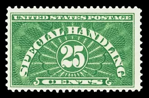 Scott QE4a 1928 25c Yellow Green Special Handling Mint F-VF NH Cat $30 - Picture 1 of 1