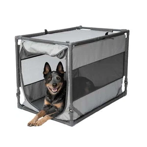 LARGE DOG KENNEL Folding 36 x 24 x 26 Inches Dogs up to 70 lbs - Picture 1 of 9