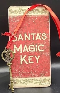 Primitives by Kathy Santas Magic Key Weihnachtsdeko Ornament Ferienhaus - Bild 1 von 2