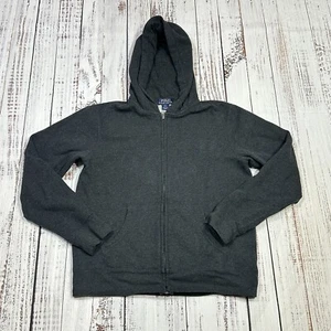 Polo Ralph Lauren Hoodie Kids Size Large 14/16 Gray Full Zip Long Sleeve Pockets - Picture 1 of 9