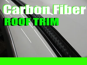 forPONTIAC 2000-2010 2pcs 3D BLACK CARBON FIBER ROOF TOP TRIM MOLDING DIY KIT - Picture 1 of 4