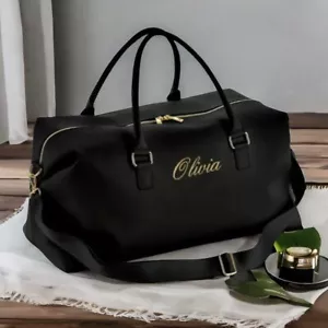 Borsa Holdall Personalizzata con Nome Monogramma Ospedale Trasporto Viaggio Pernottamento - Foto 1 di 9