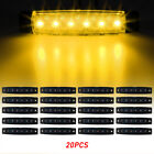 20X Amber 6Led Side Marker Clearance Lights Waterproof For Trailer Truck Rv Boat