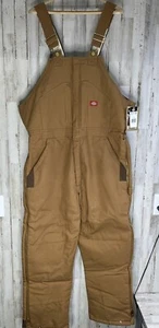 Dickies TB839BDXLR Insulated Bib Overalls, Regular Fit, Brown Duck, Men's Sz XL - Picture 1 of 11