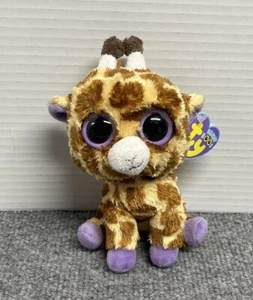 TY Beanie Boos Safari the Giraffe 6" Plush Purple Tag - Picture 1 of 4