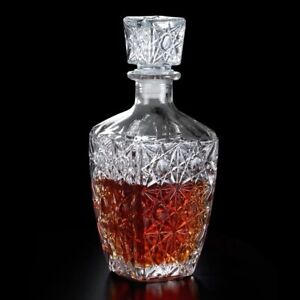 Whiskey Decanter Glass Crystal Liquor Scotch Vodka Bourbon Bottle Vintage Gift