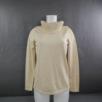 Suéter Judith Hart Mujer Pequeño Dorado Brillante Seda Retro Glamour Antiguo Estado de Dinero Foto 1 de 4