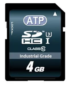 ATP SDHC SD CARD 4GB Class-10 UHS-1 U1 Industrial Grade, SLC Nand -40 To +85°C - Picture 1 of 1