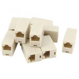 Réseau Ethernet CAT5 RJ45 Lan câble Extender Joiner Adaptateur Coupler 10 PCS - Photo 1/6