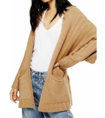 Cárdigan Topshop Slouchy Suave Abierto Bolsillo Frontal Longline Grueso Talla S Tejido Nuevo con Etiquetas Foto 1 de 4