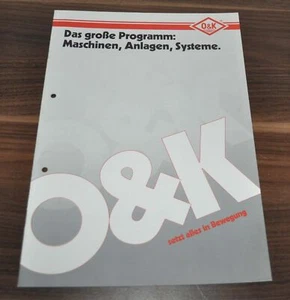 1988 O&K Programm Model Range Excavator Loader Crane Brochure Prospekt - Picture 1 of 8