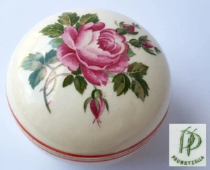 Porcelain Box Rose Flowers Thuringia around 1950 L428 - Picture 1 of 10