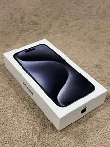 iPhone 15 Pro BOX ONLY Blue Titanium 128GB - Picture 1 of 3