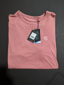 NWT MEN'S DUNNING GOLF T-SHIRT, SIZE: M, COLOR: ROSEWOOD HEATHER (M3) - Picture 1 of 2