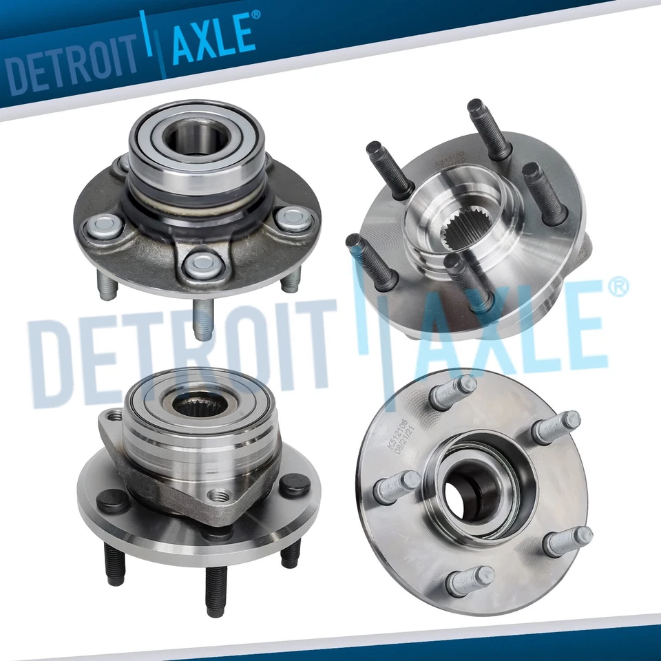 Front Rear Wheel Bearing and Hub Kit for 1996 - 2000 Ford Taurus Mercury Sable - Image 1 of 4