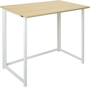 Leopard Folding Computer Desk for Small Spaces, Space-Saving Home Office Desk, F - Picture 1 of 6