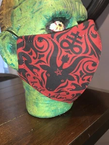 Custom Cotton  Face Mask Hail  Satan Goth Witch Pentagram Leviathan Cross Occult - Picture 1 of 4