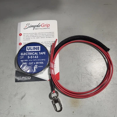 Kit de ojo de tracción con clip giratorio para cables de fibra simples y dúplex individuales Foto 1 de 4