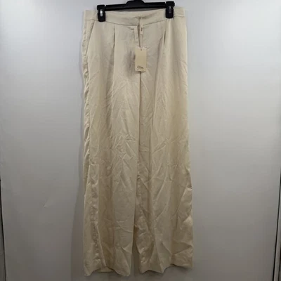 Elie Tahari Elie Champagne Wide leg dress pants satin size 8 NWT - Image 1 of 4