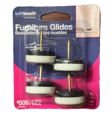 Deslizadores para muebles 4 clavos Softtouch 1 1/8" reduce el ruido Waxman duradero | 02 Foto 1 de 4
