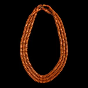 Vintage necklace authentic 19th C Konyak large glass bead necklace Nagaland - Picture 1 of 5