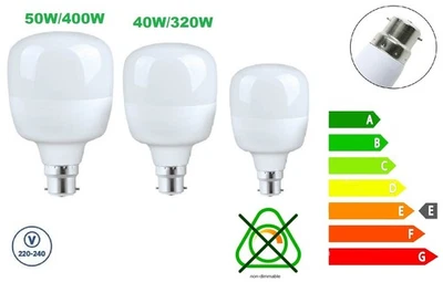 Large 30W / 40W / 50W WATT B22 Bayonet LED T Bulb Cool White ENERGY SAVER - Image 1 of 3