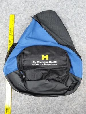 Mochila de salud University of Michigan correa única nueva sin etiquetas azul negra LIGERA  Foto 1 de 4