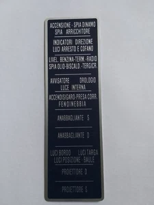 Typenschild Lancia Schild Sicherungen Flaminia Flavia appia aurelia usw 45x140mm - Picture 1 of 1