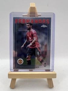 Topps UCC Chrome 24/25 - Scheda Base Bruno Fernandes - Manchester United - Foto 1 di 10